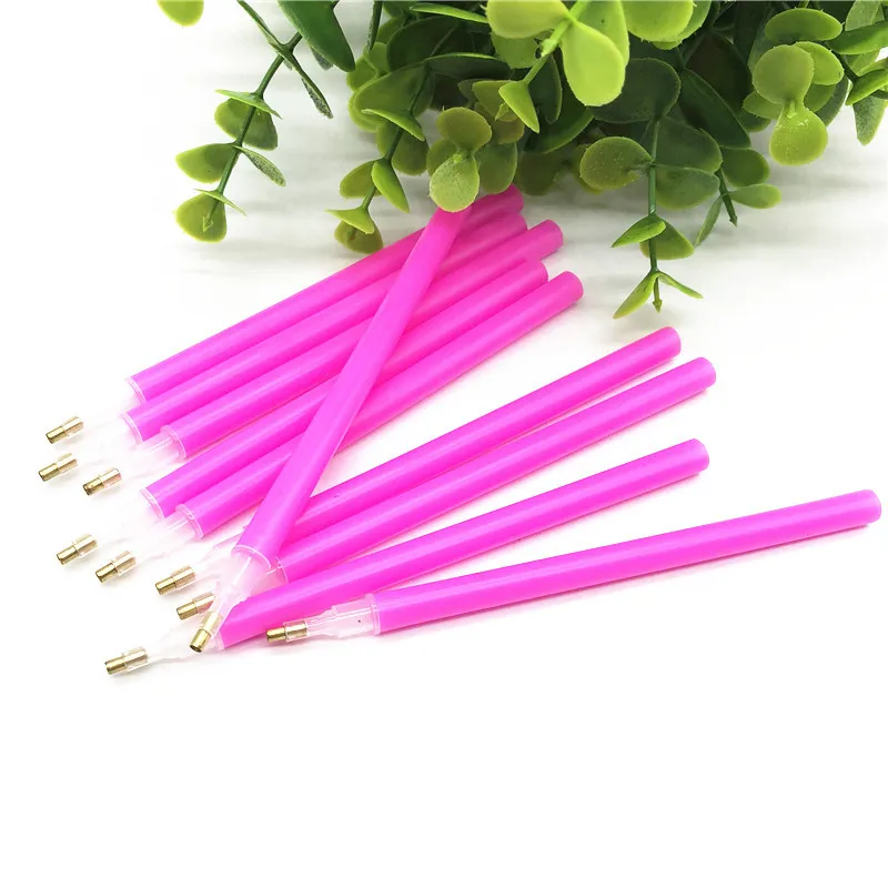 2/5/10Pcs/Lot Diamond Painting Pens Plastic Pencil For Rhinestone Crystals Picker Nail Art Dotting Tools Manicure Supplies