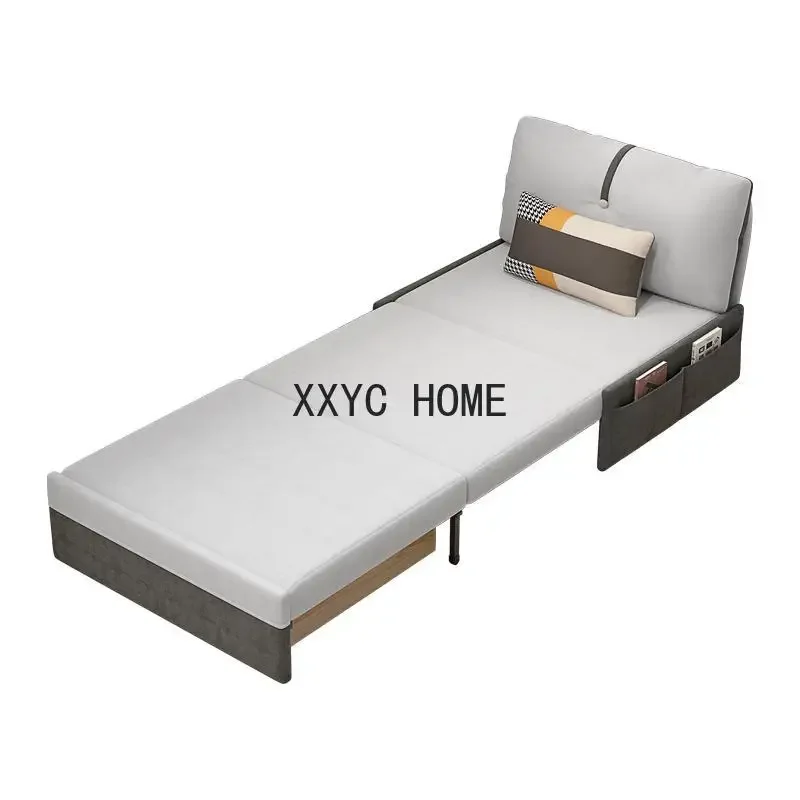 Non-Armrest Solid Wood Storage Sofa Bed Foldable Dual-Purpose Multifunctional