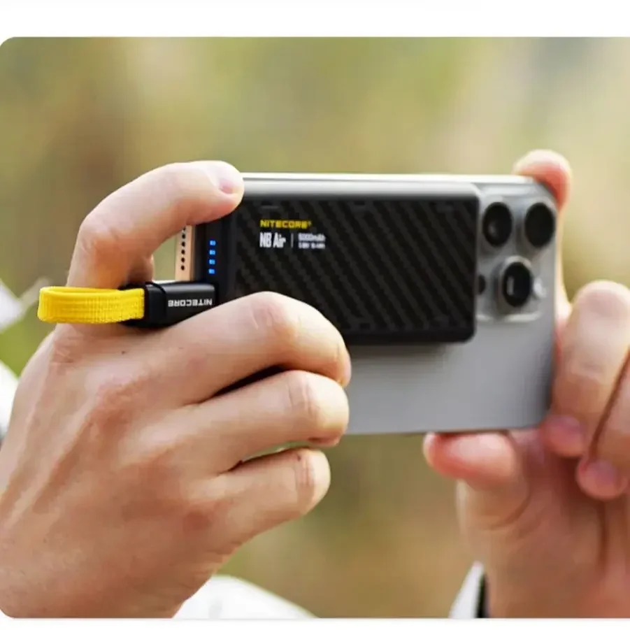 NITECORE NLink10 كابل Type-C تخزين مغناطيسي USB-C 60 واط كابل شحن سريع 7 سنتيمتر قصير مزدوج للهاتف بنك الطاقة مصباح يدوي