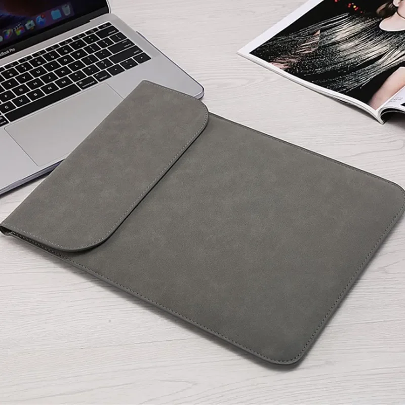 Business Waterproof Laptop Tablet Computer Bags General Liner Bag PU Soft Leather Protective Case Clutch PC Liner Bag Dust Cover