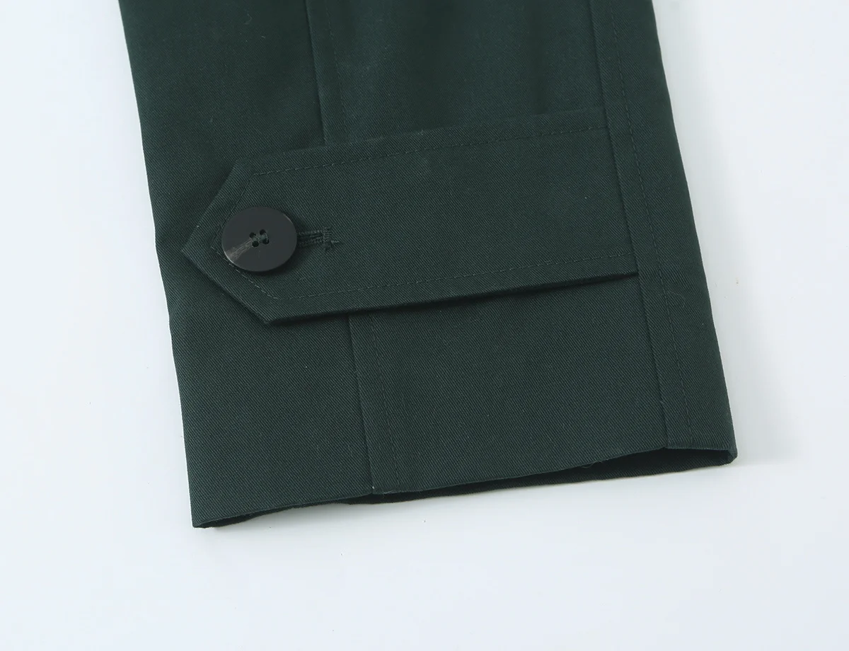 TFMLN Neuer Lässiger Langer Trenchcoat für Damen mit Reverskragen, Einreihig, Langarm, Locker Geschnitten, Frühling Herbst Streetwear – Detail 10