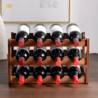 2/3 Tiers Wood Wine Rack Bottle Holders Kitchen Water Bottle Red Wine Shelf Cup Storage Shelf Pantry Bar Display Organizer Stand
