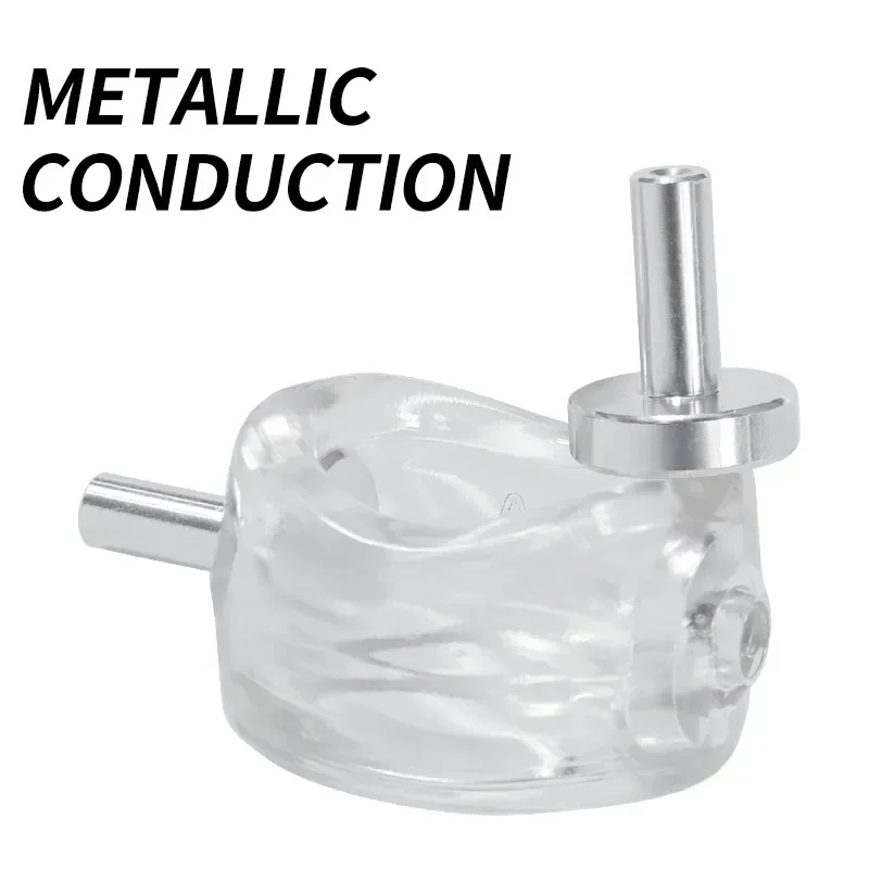 BDSM Ejaculation Delay Restraint Dick Penis Ring,Silicone Cock Ring Men Stretching Sex Toy,Electric Shock Scrotum Ball Stretcher