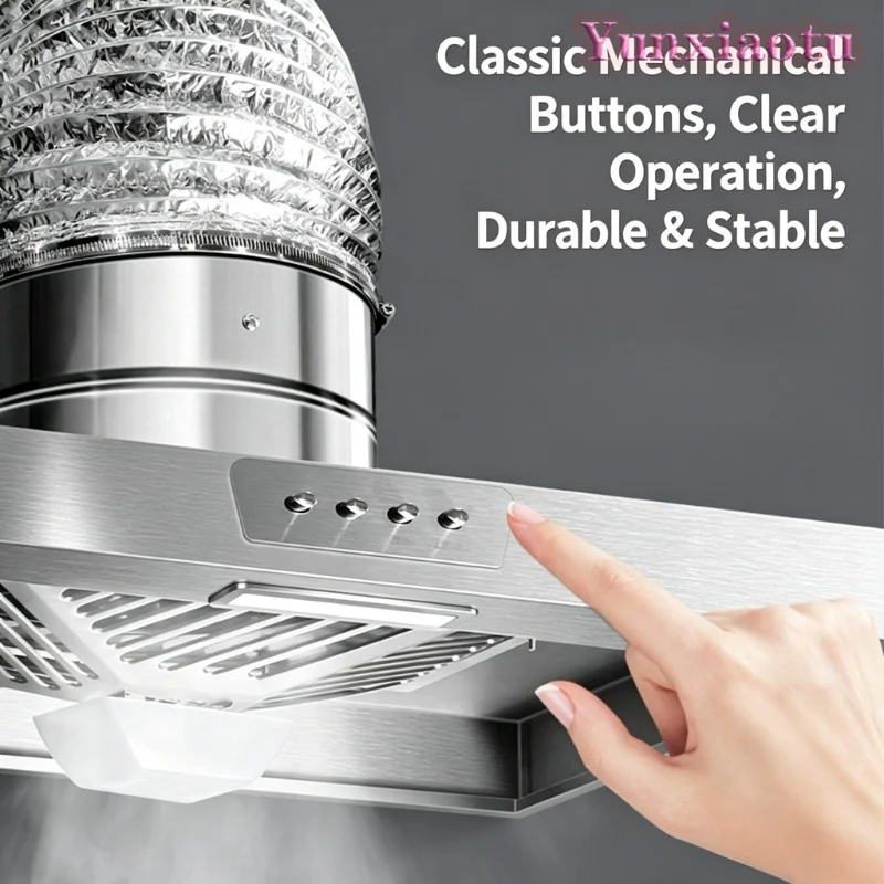 Compact Kitchen Smoke Extractor Range Hood 6/7/8/10/12 Inch Adjustable Speed LED Lighting Ventilation Fan