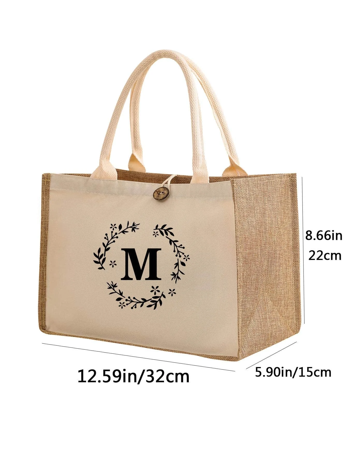 Simple Student thickened canvas bag Fashion canvas tote Commuter Tote Bag Alphabet All-in-one shoulder bag