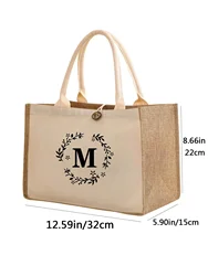 Simple Student thickened canvas bag Fashion canvas tote Commuter Tote Bag Alphabet All-in-one shoulder bag