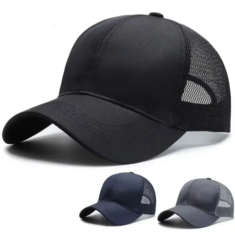 

Gorras Para Hombres Outdoor Sports Baseball Cap Men Summer Breathable Mesh Visor Korean Version Light Plate Solid Color Hat