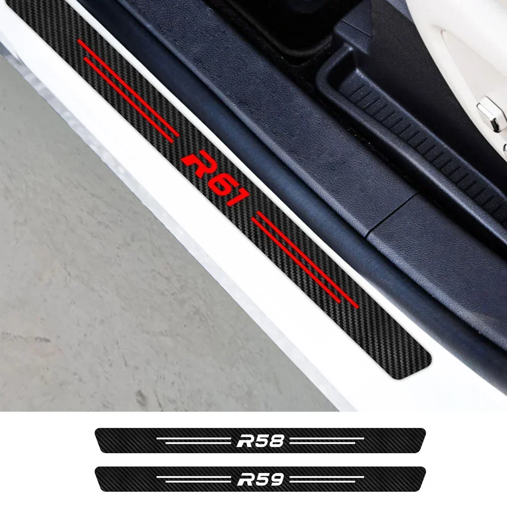 For Mini R55 R60 R56 R61 R59 R50 R57 R53 R58 R52 F56 F55 F54 F60 F57 Car Door Sill Threshold Stickers Decor Decals Accessories
