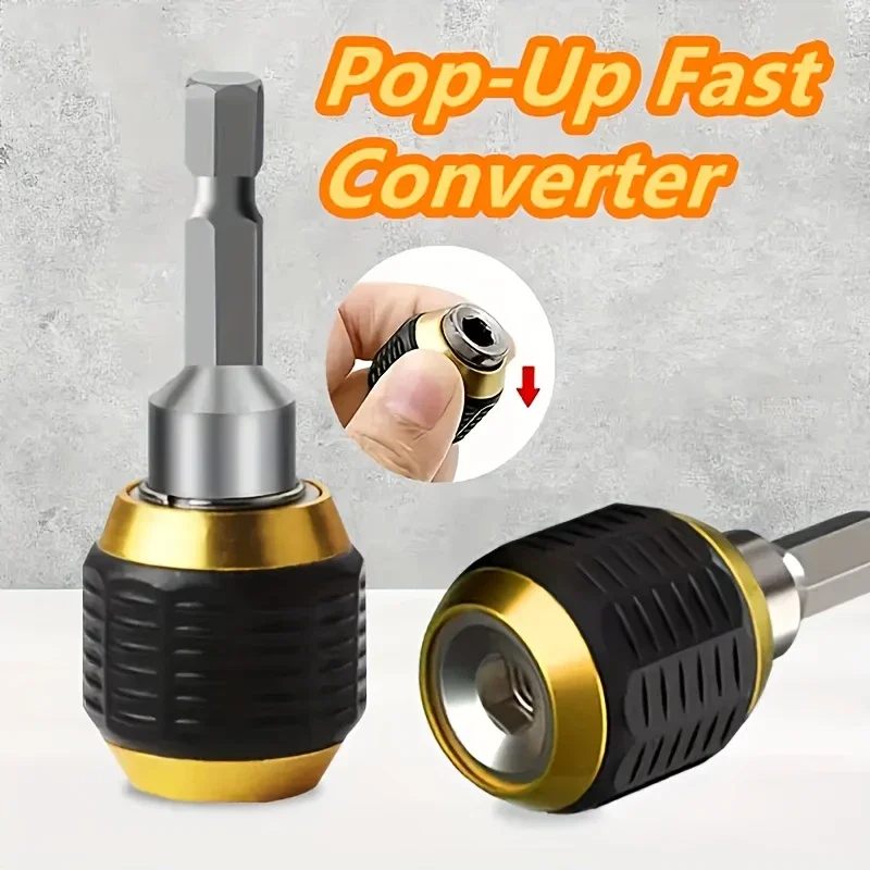 

1/4" Hex Drill Bit Extension Rod - 60mm Self-Locking Quick Release Chuck Adapter for Screwdriver Bits