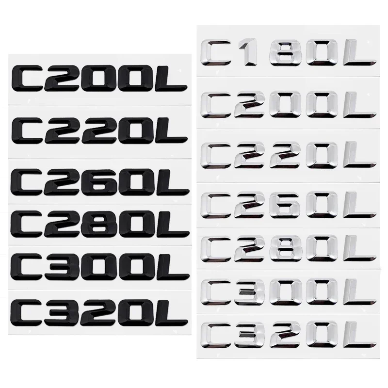 

Car Rear Trunk Stickers Number Letter Badge Enblem for Mercedes Benz C Calss C550 C180L C200L C220L C260L C280L C300L C320L