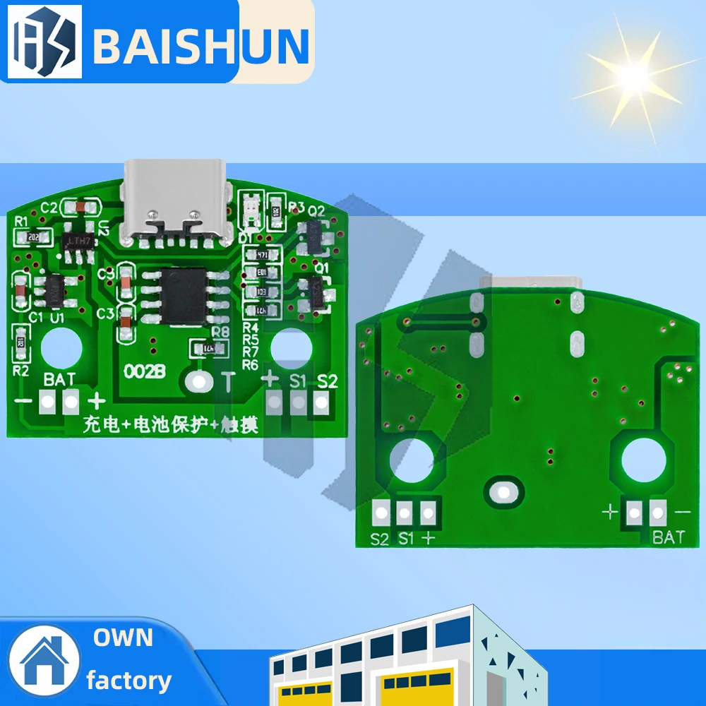 Circuit imprimé de lampe de Table 8w type-c, chargement USB, trois vitesses, gradation continue, Led tactile, petite lampe de nuit, Module de commande vert