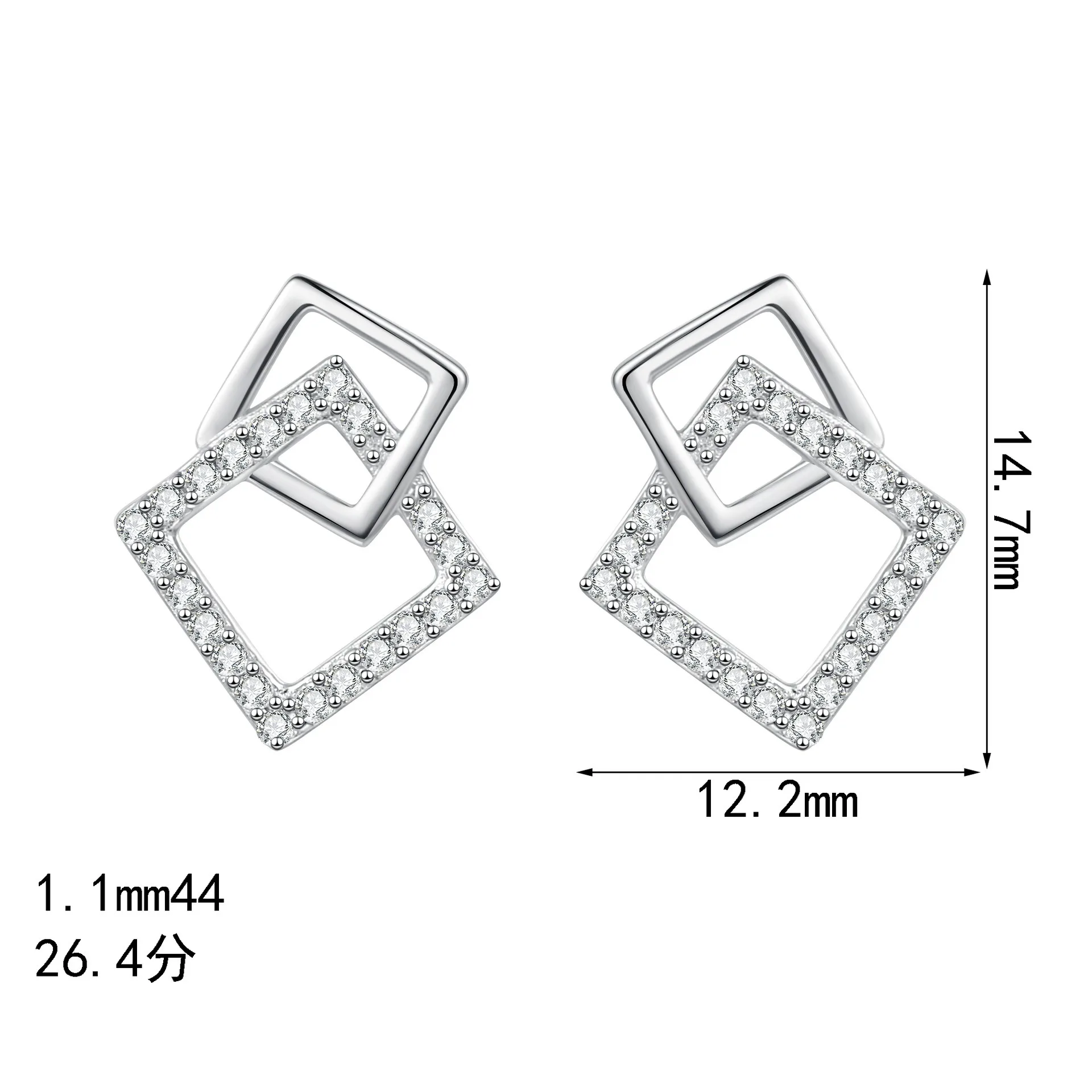 Luxury Moissanite Earrings For Women S925 Silver Earrings Ear Studs Jewelry GRA gift For Friends