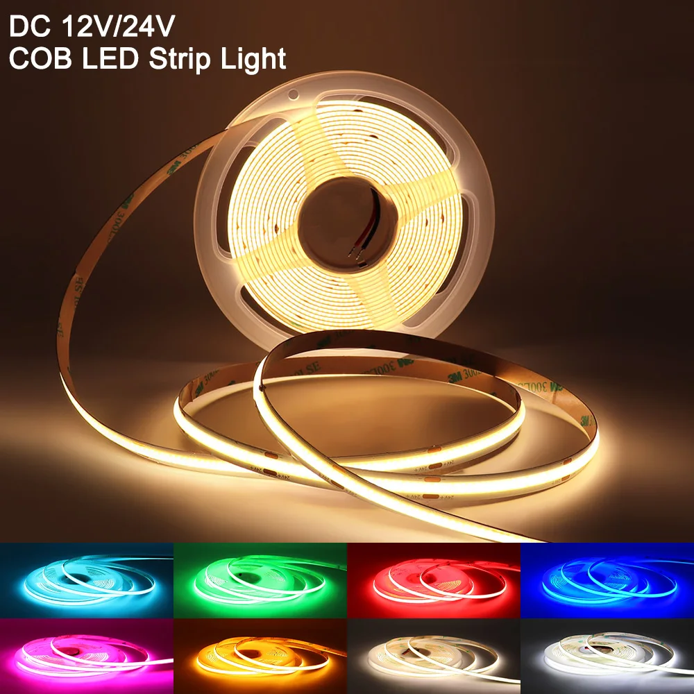 Pasek COB LED z kontroler Bluetooth zdalnym kontrola aplikacji RF czerwony niebieski różowy ciepły biały 5m 10m taśma LED do dekoracja sypialni w