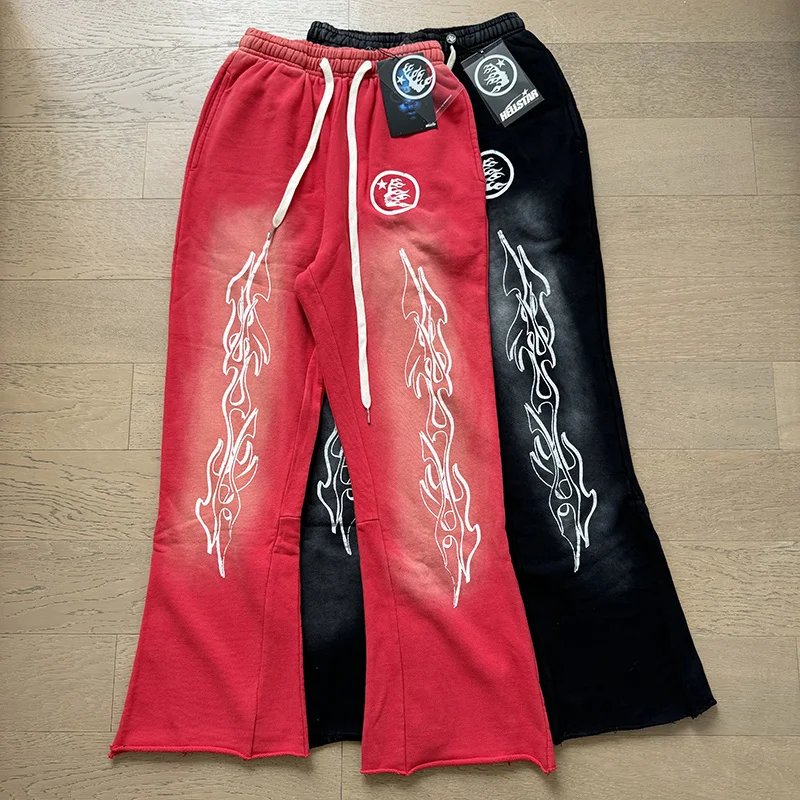 

Свободные мужские повседневные брюки с завышенной талией в стиле ретро, свободные хлопковые брюки в стиле хип-хоп, удобные повседневные брюки