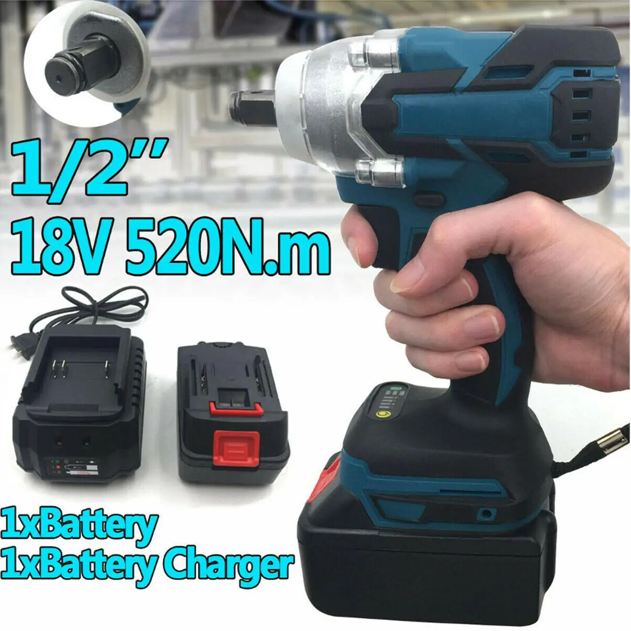 Impact Wrench Electric Screwdriver Speed 1/2