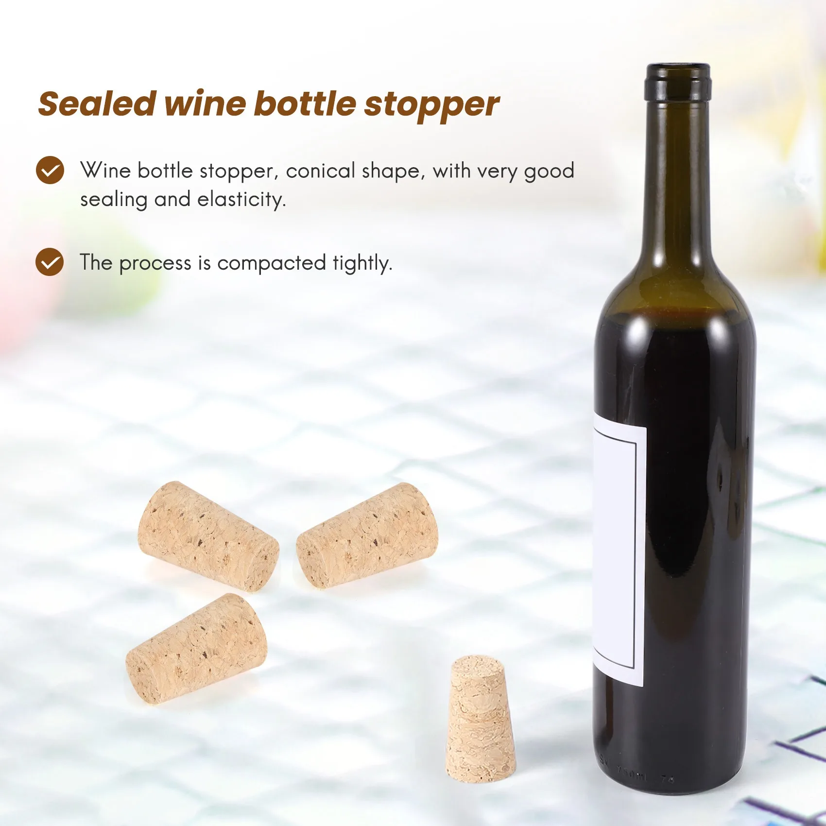 20 ชิ้น/ล็อตไม้ธรรมชาติ Corks ไวน์ Stopper ไม้ขวดกรวยประเภทขวดไวน์ Corks ปลั๊กซีลหมวกขวดเบียร์ Corks