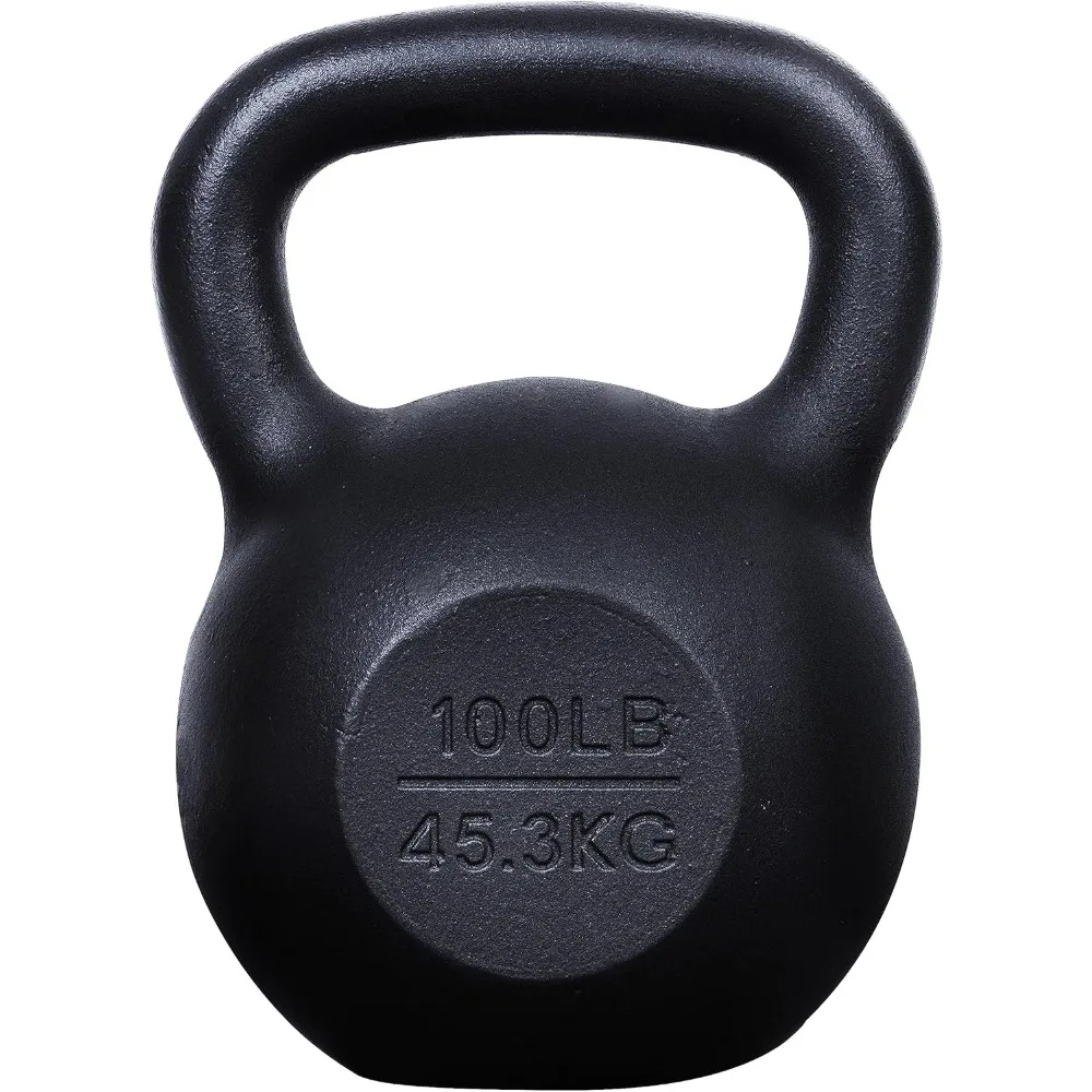 

Powder Coated Cast Iron Kettlebell 100 Lbs Weights Strength Training Kettlebells for Weightlifting, Conditioning & Core Training