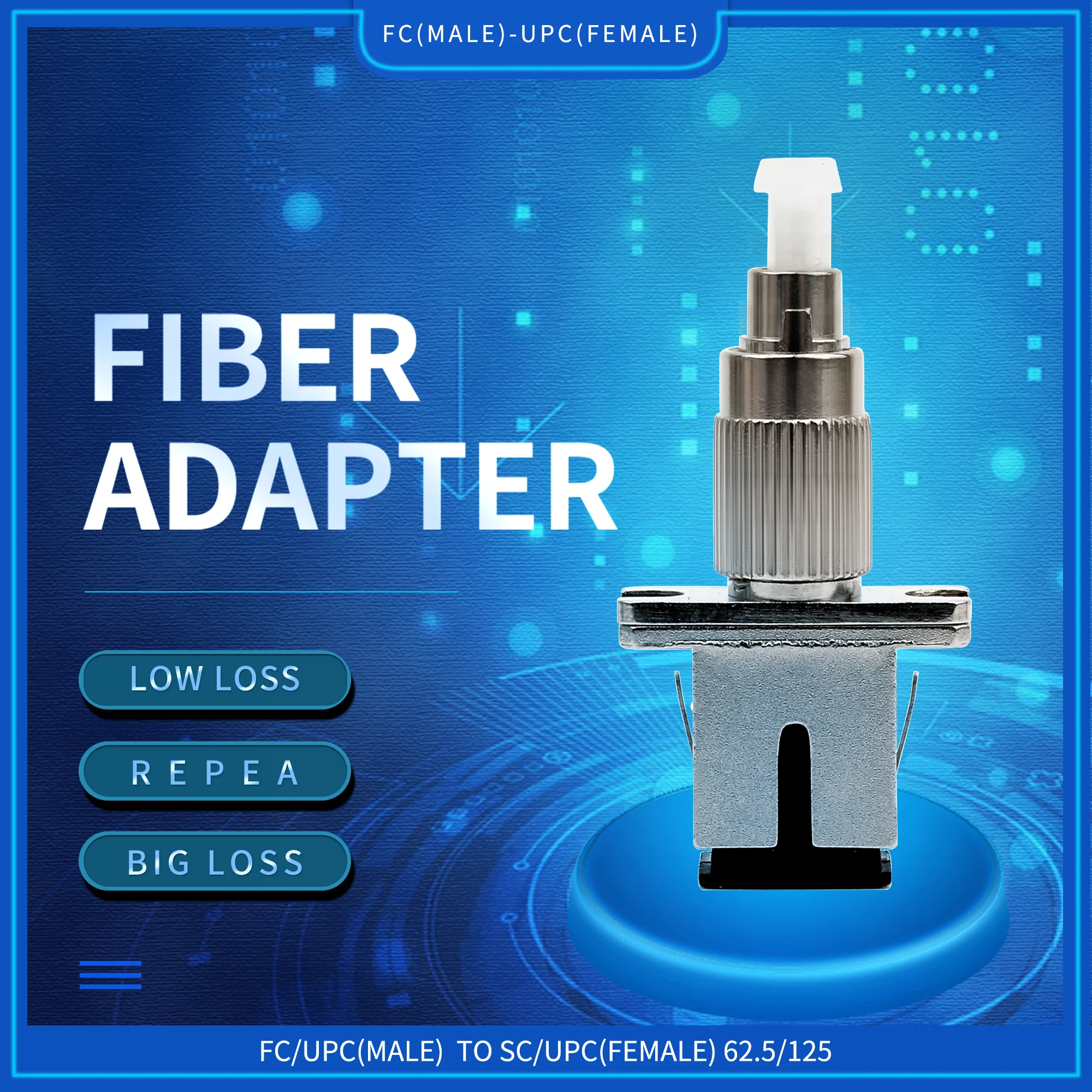 

KELUSHI High Quality FC/UPC To SC/UPC Male to Female Mutimode 62.5/125 Fiber Optical Hybrid Adapter FC-SC adapter coupler