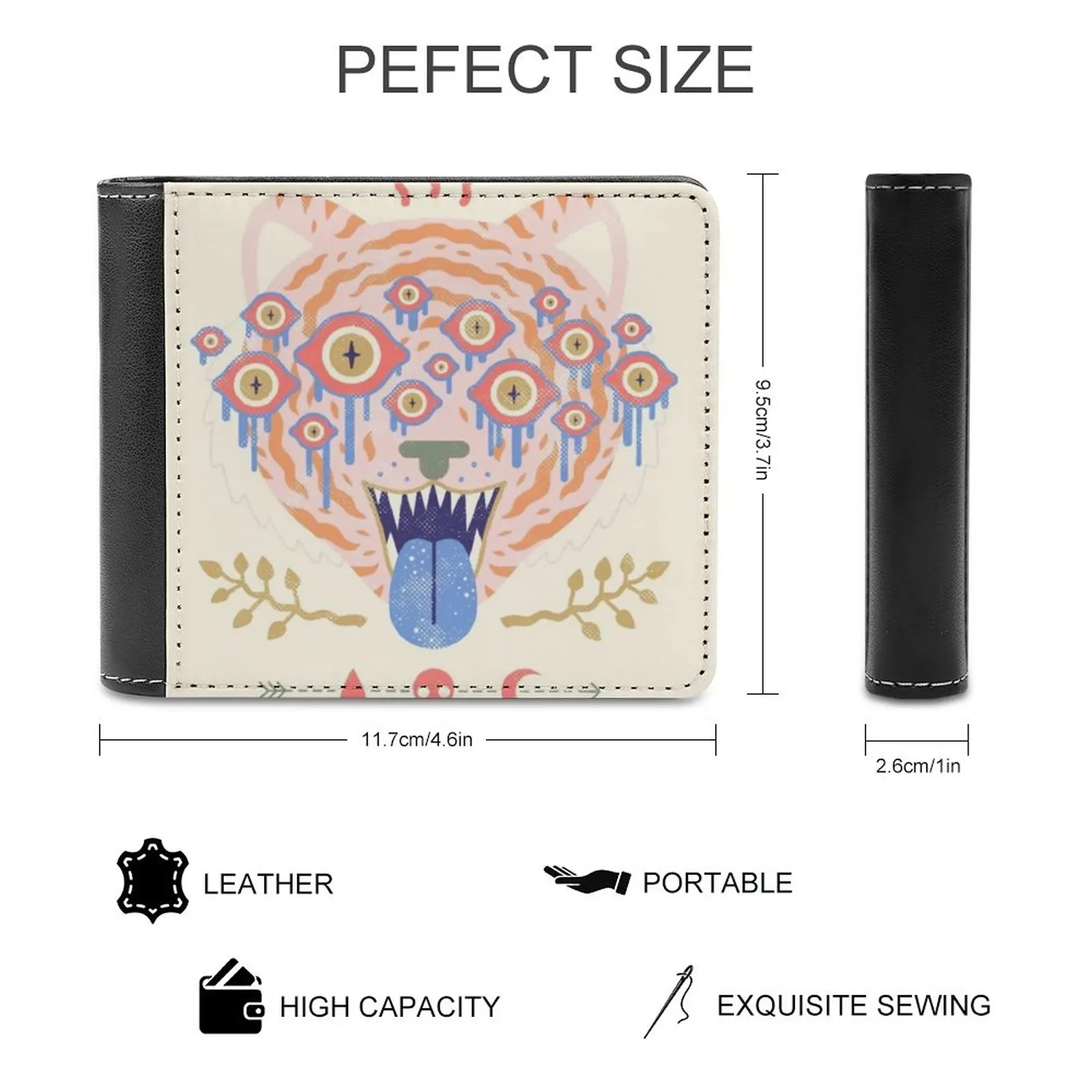 扁桃体ナイトメアフロンティアレザーウォレットメンズウォレットDIYパーソナライズ財布父の日ギフトダークソウルサンブロ呪い