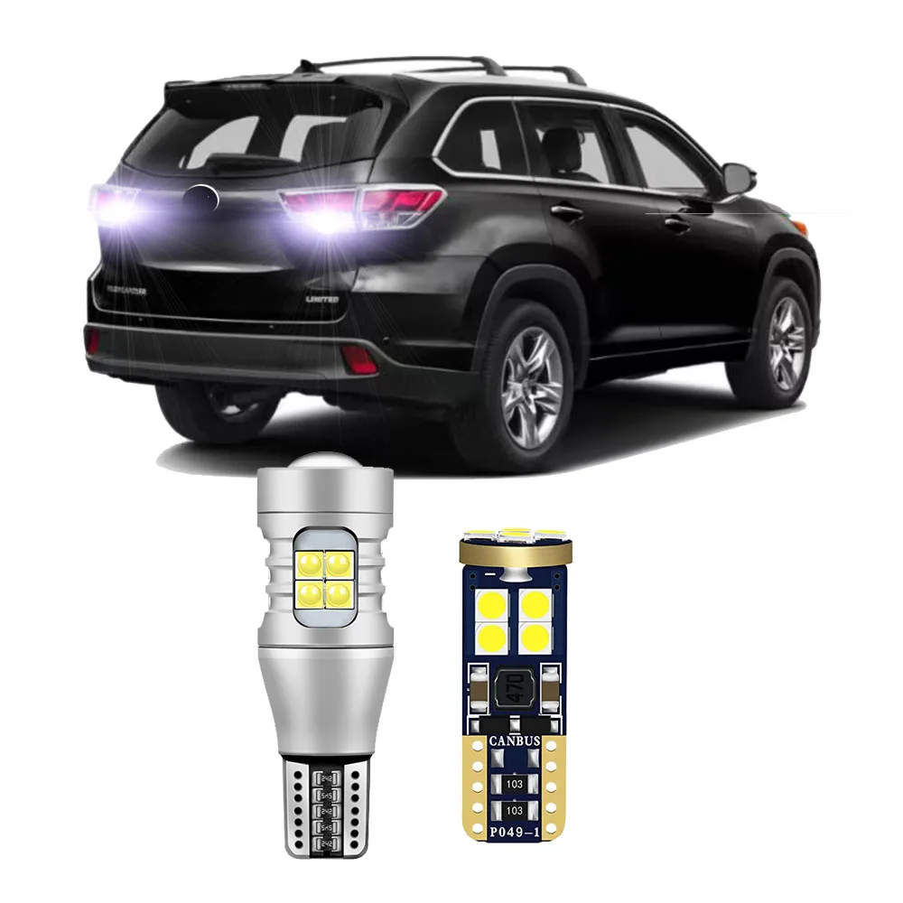 

Автомобильные светодиодные лампы для Toyota Highlander 2008-2023 2024 2025 светодиодные лампы резервного номерного знака Canbus