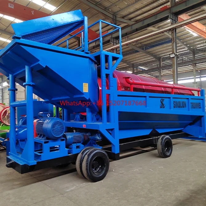 mobile gold trommel screen machine wash plant trommel gold washing plant for sale