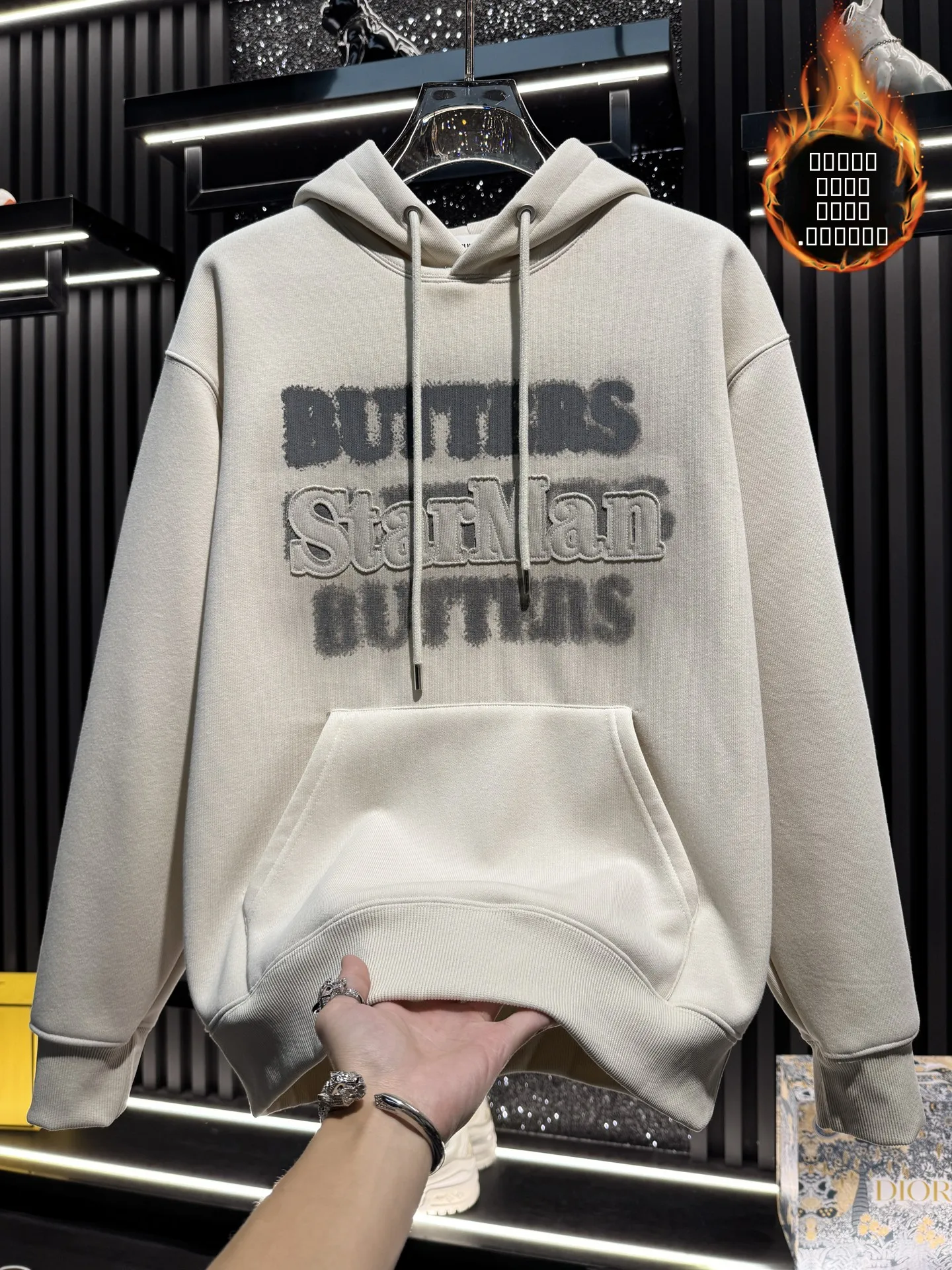 

Мужская американская высококачественная толстовка с капюшоном и надписью, зимняя новинка, модная свободная модель в европейском стиле, утепленный свитер с длинными рукавами