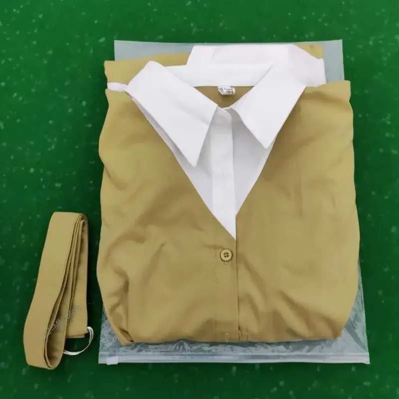 Koreanische Chic Revers Schwarz Weiß Kontrast Nähte Gefälschte Zwei-stück Spitze Up Taille Geschlossene Blase Hülse Hemd Kleid Frauen