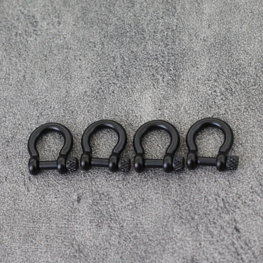 304 Stainless Steel Horseshoe Buckle Detachable For Jewelry Making Handmade DIY Accessory Black U Shape Adjustable Bracelet Bag