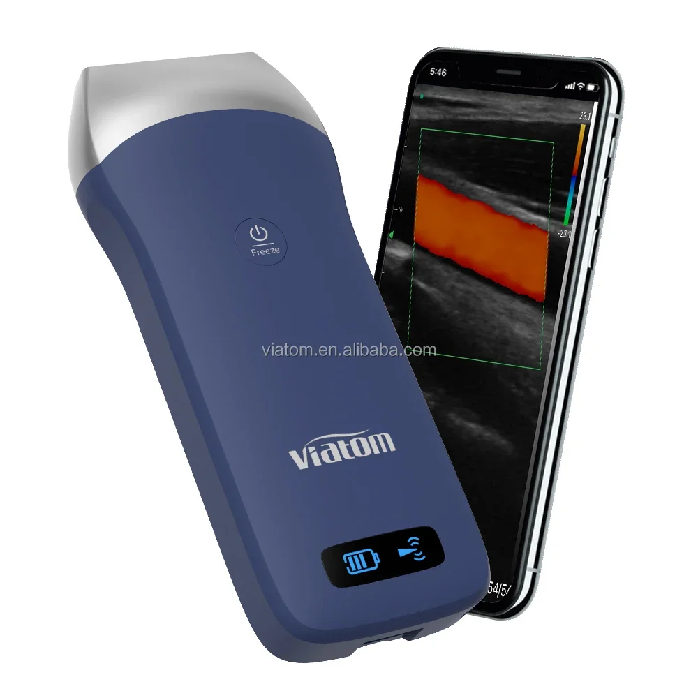 Viatom 128 Elements Ultrasound Linear Probe 7.5/10mhz Wireless Ultrasound Handheld Ultrasound Scanner Working With Phone