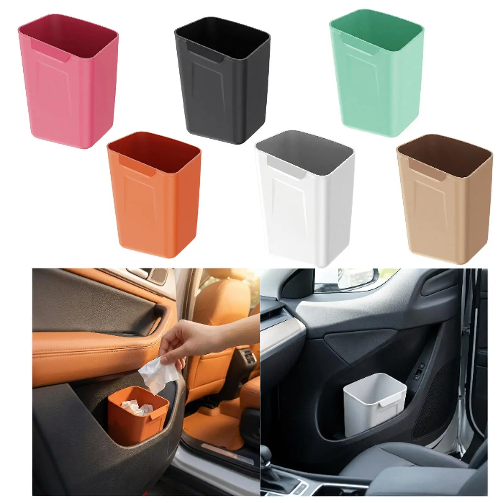 Mini Silicone Car Trash Can Modern Supplies Multipurpose Waterproof Compact Car Interior Organizer Storage Box Auto Dustbin