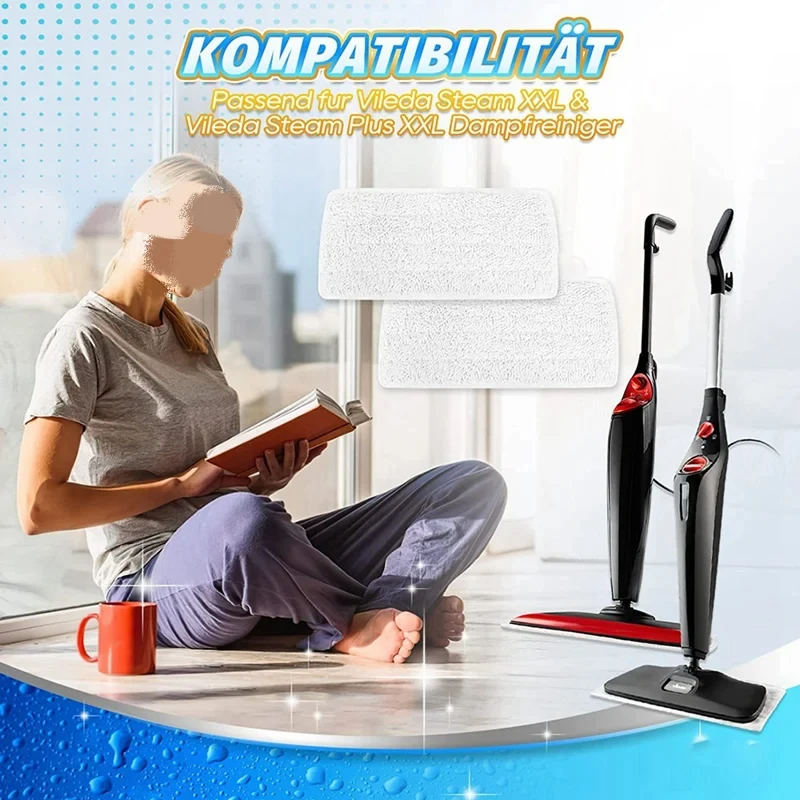 Applicable to Washable Replacement Pads Microfibre Cloths For Vileda Steam XXL Steam Cleaner Accessories parts