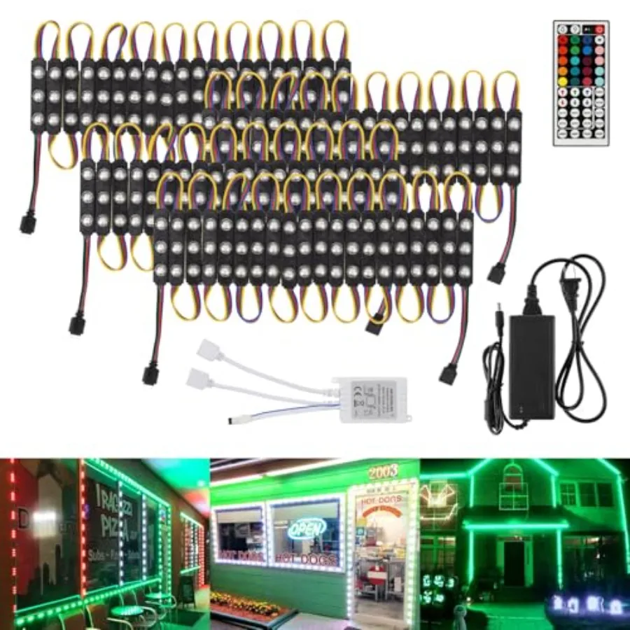 

40Feet LED Lights for Store Front Window LED Lights for Business Commercial Storefront Lights 80PCS LED Module for Signs 3 LED