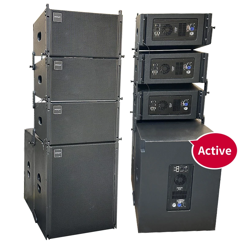 

Новый активный усилитель DSP 500 Вт, 10-дюймовый линейный массив, акустическая система, уличная концертная сцена, профессиональные динамики с активным линейным массивом