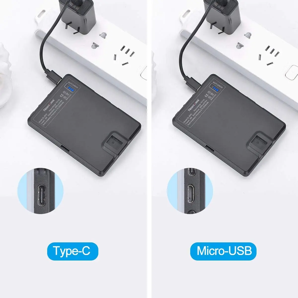 60 مشبك LED عالي الطاقة قابل لإعادة الشحن، ضوء مؤتمرات الفيديو مع مشبك أمامي وخلفي، 3 أوضاع إضاءة قابلة للتعديل