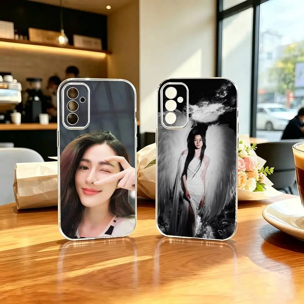 Top-tier GL actress Lingling Kwon Painted Transparent soft Phone Case For Samsung A71, A70, A52, A51, A40, A30, A20