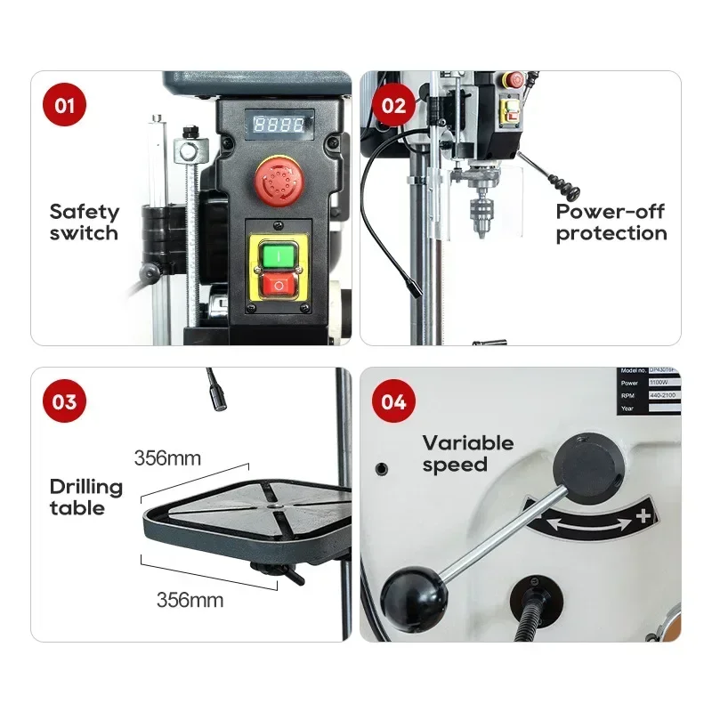 Máquina perforadora de banco DP25 1100W 25mm