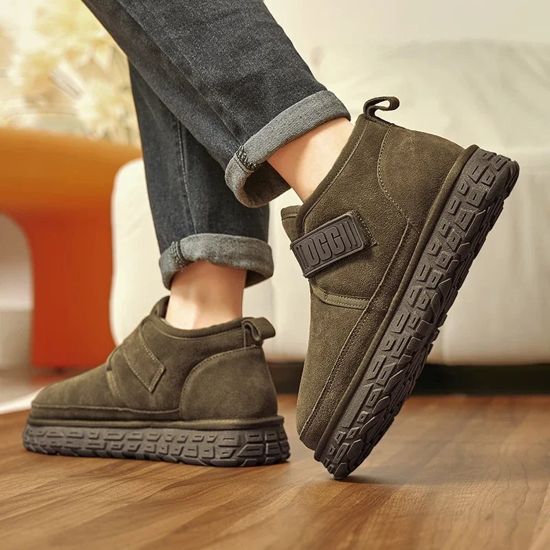 

Men's Low Cut Snow Boots Are Fashionable and Versatile with Plush Insulation Soft and Comfortable Men's Cotton Shoes