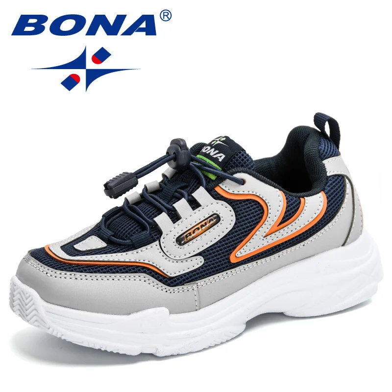 

BONA 2022 New Designers Children Sneakers Sport Shoes Child Mesh Walking Footwear Leisure Trainers Casual Brand Kids Comfortable