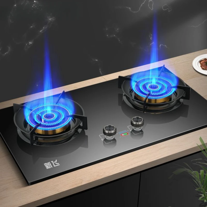 탈착식 버너 헤드 3링 4제어 직접 분사 치열한 화재 스토브 천연 가스 스토브 가정용 내장형 가스 스토브