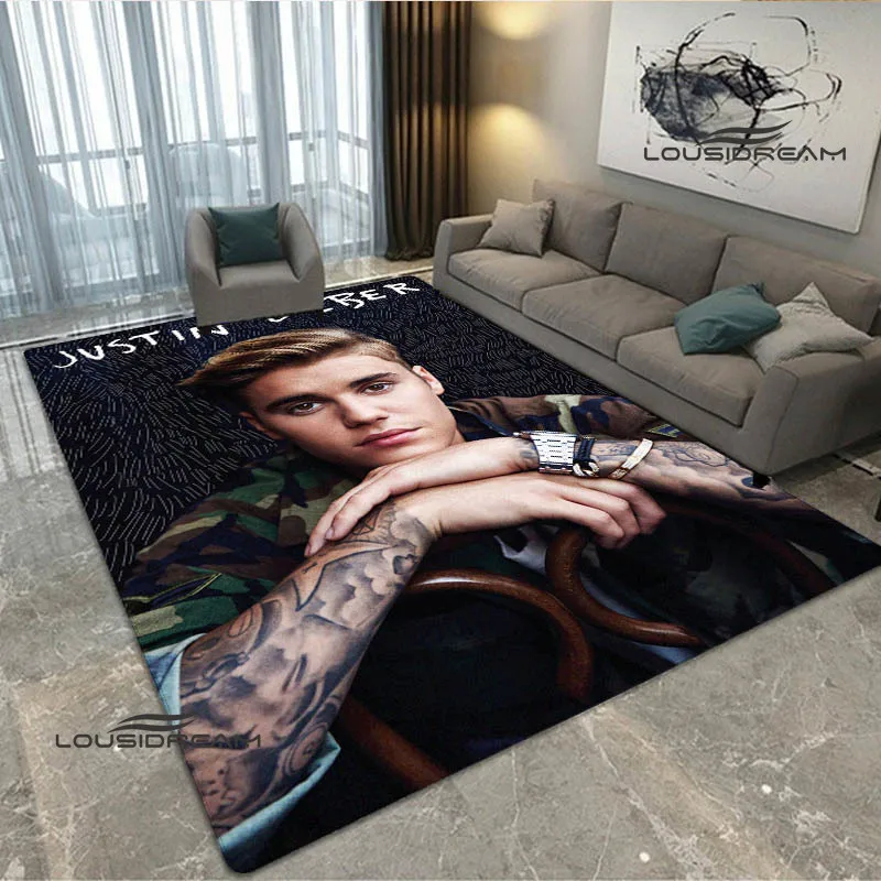 

Justin Bieber printed carpet non -slip carpet living room bedroom beautiful carpet door mat play mat baby birthday gift
