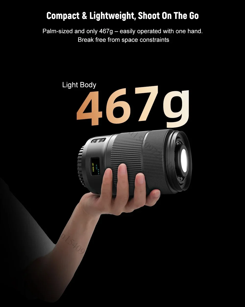 LUXCEO L60 Fotolicht RGB Bi-Color Fülllicht Mini Tragbare LED-Beleuchtung für Videostudio COB 2500mAh Akku – Detail 13