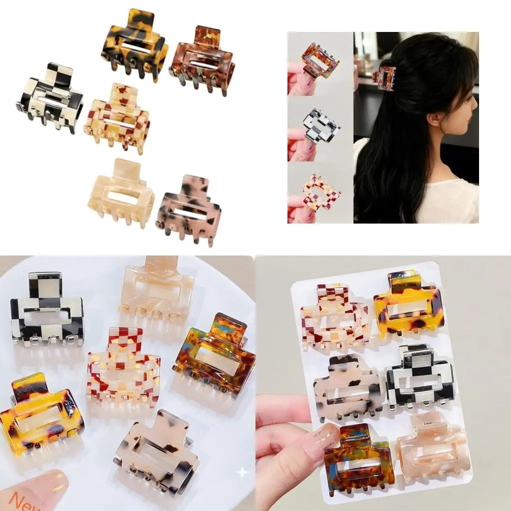 

6 шт акриловые заколки для волос квадратной формы идеально подходят для причесок наполовину вверх Удобный аксессуар для волос