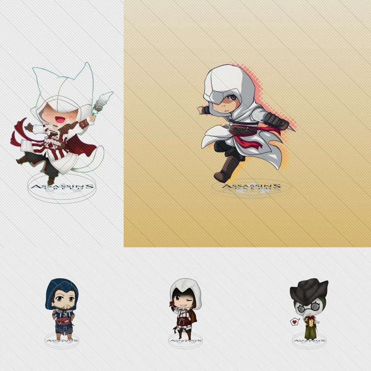 Anime Game fraternity Acrylic 10cm Stand Model Plate Keychain Figure Doctor Standing Sign Desktop Decor For Student Prize Gift