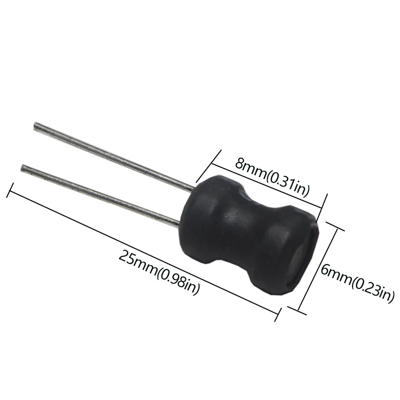 【30PCS】0608 I-shape Power Inductor Inductance Copper Coil 1UH 2.2 3.3 4.7 6.8 10UH 100 220 330 470 680UH 1MH 2.2 3.3 4.7 10MH