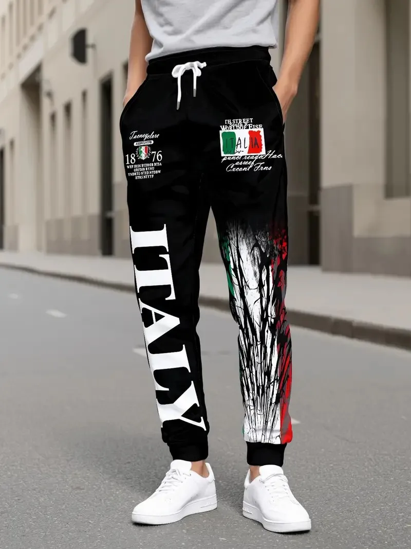 

The new men's trousers for the autumn of 2025 are street casual fashionable simple and comfortable with 3D digital printing
