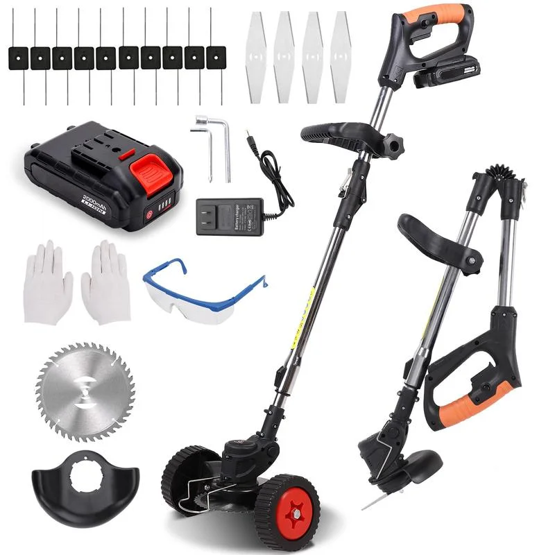 Electric Weed Wacker Cordless Weed Eater Battery Powered 21V 2.0Ah, Weed Wacker Battery Operated, 3 in 1 String Trimmer