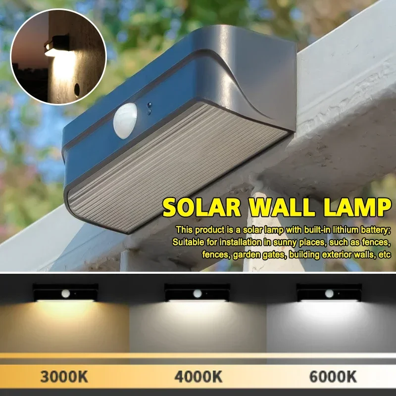 

Outdoor Sensor Solar Light LED Outdoor Waterproof Garden Light Solar Powered Sconces Stair Fence Exterior Wall Lamps Porch Light