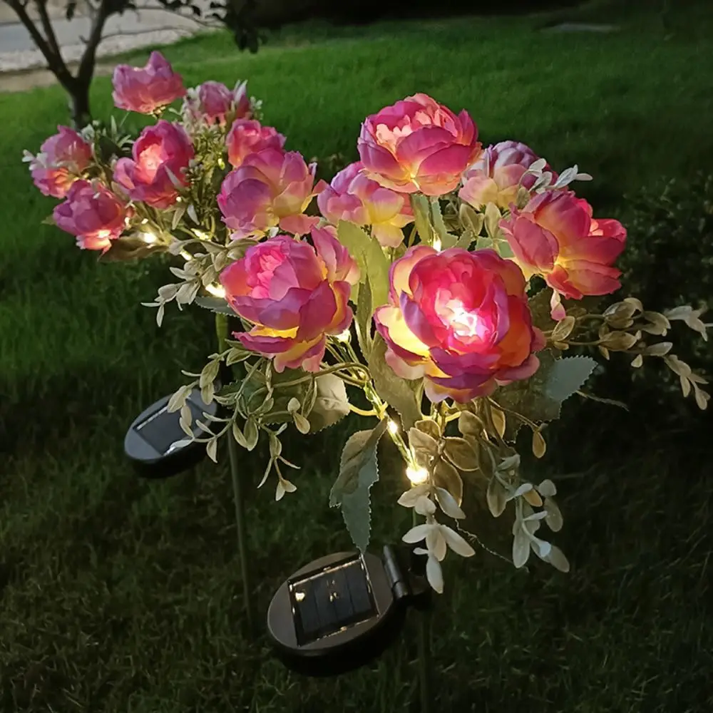 

7Head Design Solar Lights Waterproof Decorative Light Outdoor Solar Lights Flower Shape Solar Powered Solar Garden Lights