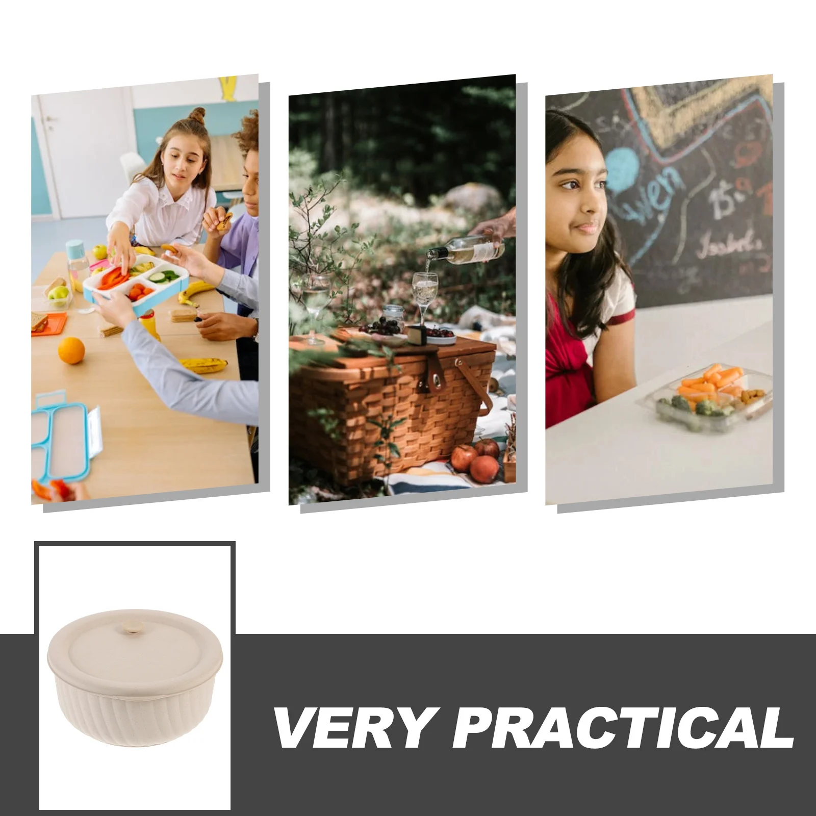 

Straw Lunch Box Bento Container Reusable Food Storage For Office Outdoor Camping Portable Meal Prep Insulation Lunch Boxes