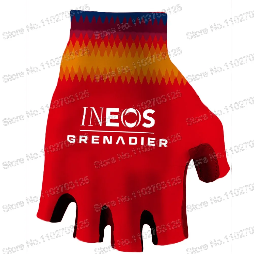 Ineos Grenadier Team 2024 Cycling Gloves Men Gel Half Finger Bike Red Glove Road Bicycle Jerseys MTB Guante Ciclismo Maillot